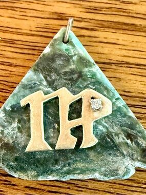 Artisian Virgo Zodiac Green Stone Pendant